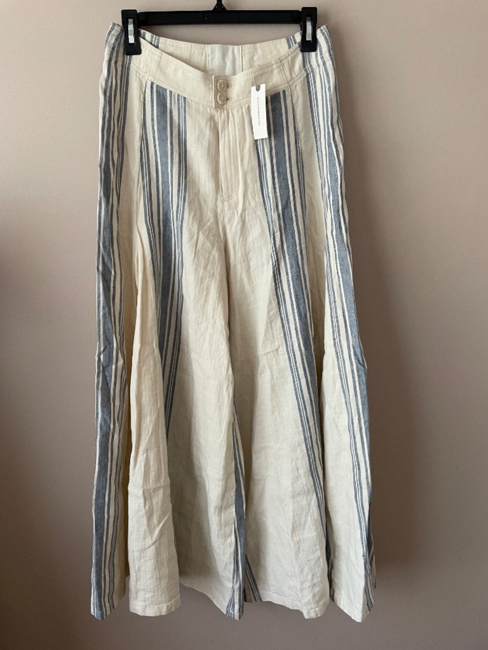 Anthropologie Pilcro Linen Cotton Linen Skirty Sailor Pants ULTRA WIDE LEG nwt - Picture 6 of 10